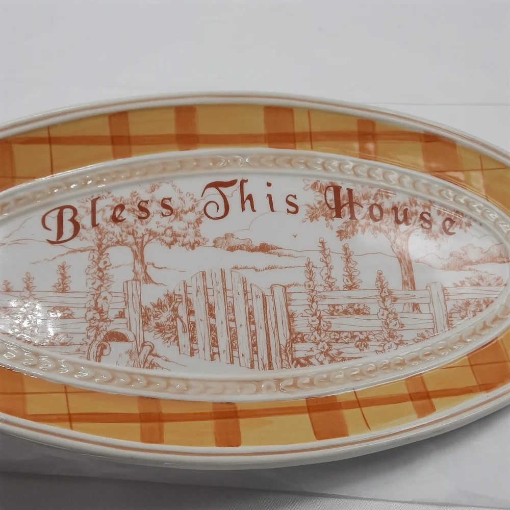 Fitz and Floyd Grand Haven Small Hostess Serving Tray Plate